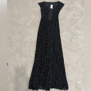 Yigal Azrouel Black Textured Maxi Dress
